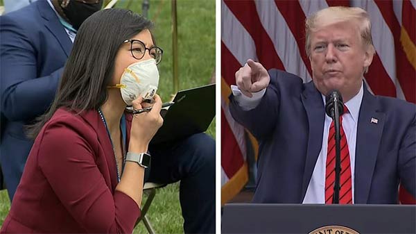 সাংবাদিকদের সঙ্গে উত্তপ্ত বাক্য বিনিময় ট্রাম্পের