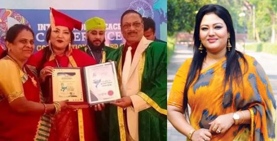 তালিমনাড়ুর গ্লোবার হিউম্যান পিস ইউনিভার্সিটির ডক্টরেট ডিগ্রি পেলেন শিল্পী মমতাজ