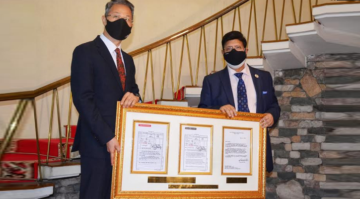 কূটনৈতিক স্বীকৃতির দলিল হস্তান্তর করলো দক্ষিণ কোরিয়া