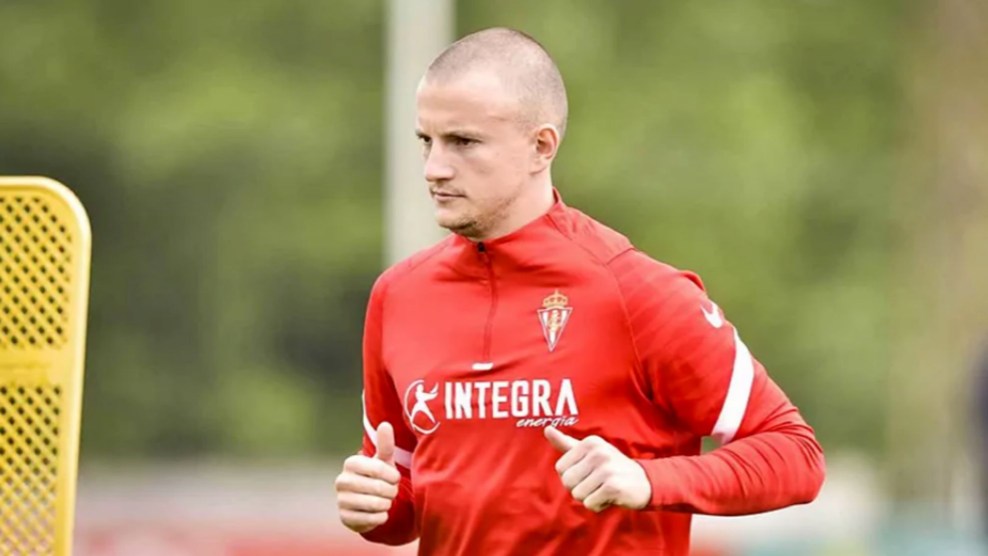 Sporting Gijon left-back Vasyl Kravets