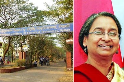 শাহজালাল বিজ্ঞান ও প্রযুক্তি বিশ্ববিদ্যালয়ের চলমান সংকট নিরসনের জন্য শিক্ষামন্ত্রী ড. দীপু মনি সিলেটে পৌঁছেছেন। শুক্রবার (১১ ফেব্রুয়ারি) সকাল ৮টা ৫০ মিনিটে তিনি বিমানযোগে ওসমানী আন্তর্জাতিক বিমানবন্দরে আসেন। এ সময় সিলেট জেলা ও মহানগর আওয়ামী লীগের নেতাকর্মীসহ সংশ্লিষ্টরা তাকে ফুলেল শুভেচ্ছা জানান। এ সময় শিক্ষা উপমন্ত্রী মহিবুল হাসান চৌধুরী নওফেল ও প্রবাসী কল্যাণ মন্ত্রী ইমরান আহমেদ তার সঙ্গে ছিলেন।