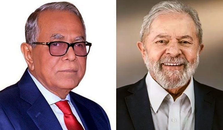 মঙ্গলবার (১ নভেম্বর) সন্ধ্যার ওই বার্তায় লুলা দা সিলভার উদ্দেশে রাষ্ট্রপতি আবদুল হামিদ বলেছেন, ব্রাজিলের প্রেসিডেন্ট নির্বাচিত হওয়ায় বাংলাদেশের জনগণ এবং আমার নিজের পক্ষ থেকে আপনার ঐতিহাসিক বিজয়ের এ শুভক্ষণে আন্তরিক অভিনন্দন জানাই। তিনি বলেন, দক্ষিণ আমেরিকার দীর্ঘদিনের বিশ্বস্ত অংশীদার হিসেবে ব্রাজিলের সঙ্গে সম্পর্ককে বাংলাদেশ অত্যন্ত উচ্চ মূল্য দেয়। আমাদের অভিন্ন মূল্যবোধ, গণতন্ত্র ও ধর্মনিরপেক্ষতার প্রতি শ্রদ্ধার ভিত্তিতে আমরা বন্ধুত্বপূর্ণ সম্পর্ক গড়ে তুলেছি এবং লালন করছি। আবদুল হামিদ আরও বলেন, আমাদের অর্থনৈতিক, পরিবেশগত এবং সাংস্কৃতিক স্বার্থ এবং জলবায়ু পরিবর্তন, নারীর ক্ষমতায়ন, টেকসই শান্তি ও উন্নয়নের মতো বৈশ্বিক বিষয়গুলো বহুপাক্ষিক ফোরামে বাংলাদেশ ও ব্রাজিলের মধ্যে সম্পর্ককে কয়েক বছর ধরে জোরদার করছে। ফেডারেটিভ রিপাবলিক অব ব্রাজিলের জনগণের জন্য তার ব্যক্তিগত সুস্বাস্থ্য ও সুখ, সাফল্য এবং অব্যাহত শান্তি ও সমৃদ্ধি কামনা করেন বাংলাদেশের রাষ্ট্রপতি।