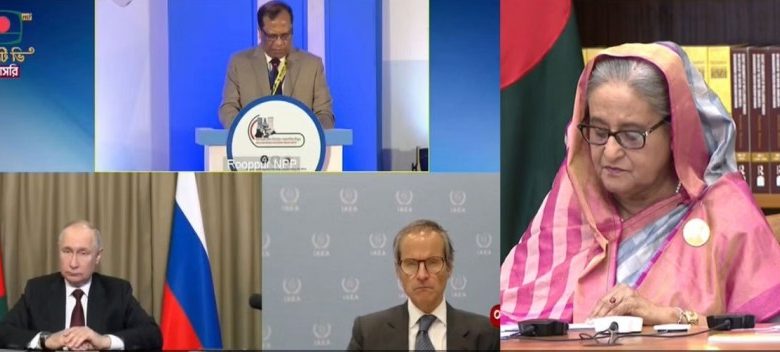 ইউরেনিয়াম হস্তান্তর অনুষ্ঠানে ভার্চুয়ালি যুক্ত হলেন হাসিনা-পুতিন