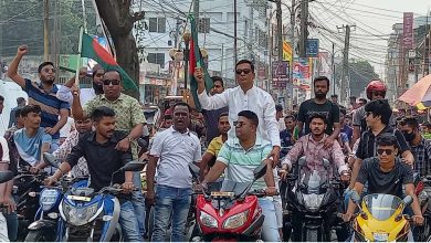 সিরাজগঞ্জে অবরোধ প্রতিরোধে আ’লীগের মোটরসাইকেল শোডাউন'