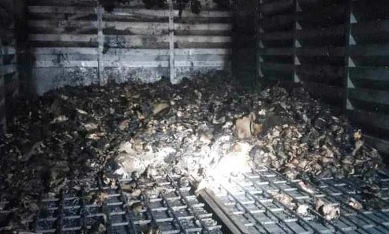 সিরাজগঞ্জে ৬টি ট্রাক ও ২টি আ.লীগ কার্যালয়ে আগুন