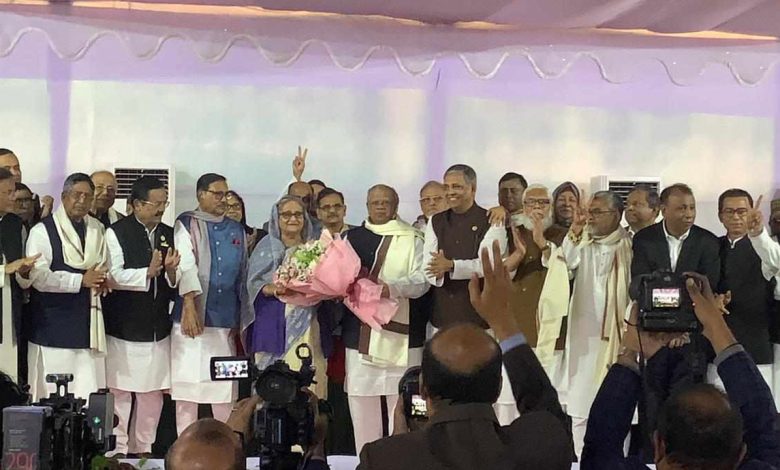 মঙ্গলবার (৯ জানুয়ারি) দুপুরে গণভবনে আয়োজিত শুভেচ্ছা বিনিময়
