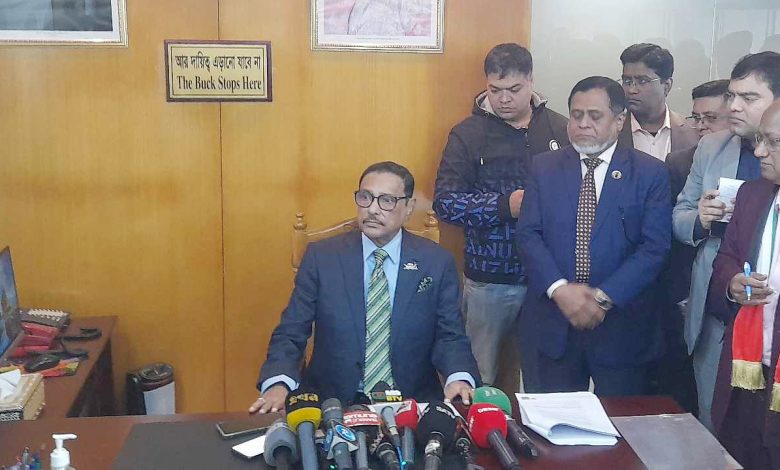 নতুন করে নির্বাচনের দাবি মামাবাড়ির আবদার: কাদের