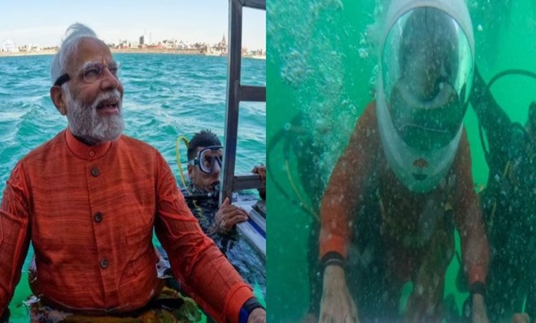 প্রাচীন শহর ‘দ্বারকা’ দেখতে আরব সাগরে ডুব দিলেন মোদী