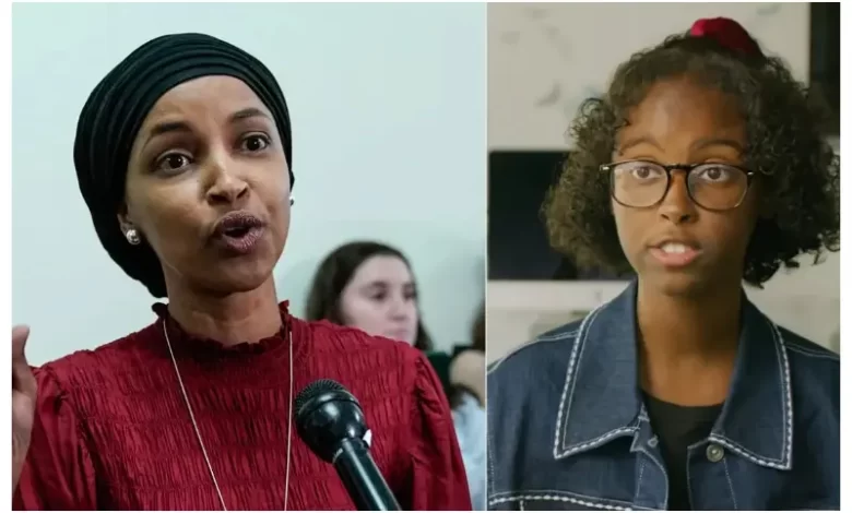 গাজায় গণহত্যার বিরুদ্ধে বিক্ষোভ করায় ইলহান ওমরের কন্যা বহিষ্কার