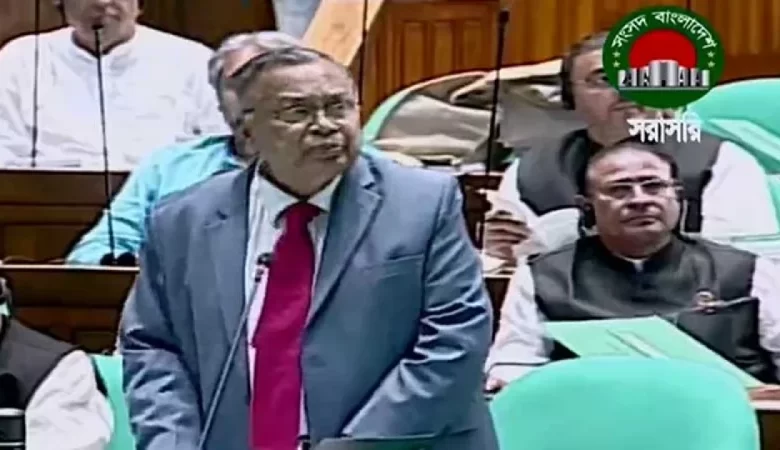 বাজেট উত্থাপন করছেন অর্থমন্ত্রী