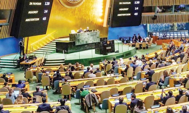 জাতিসংঘে যুক্তরাষ্ট্রের প্রস্তাবিত ইসরাইল-হামাস যুদ্ধবিরতি প্রস্তাব পাস