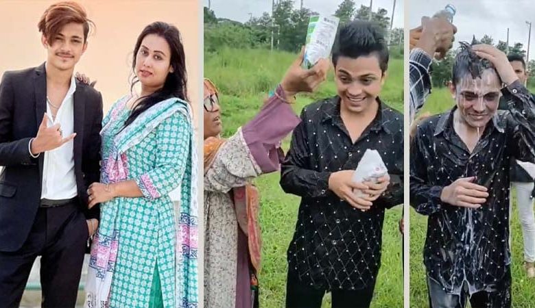 জামিনে বেরিয়ে দুধ দিয়ে গোসল টিকটকার মামুনের