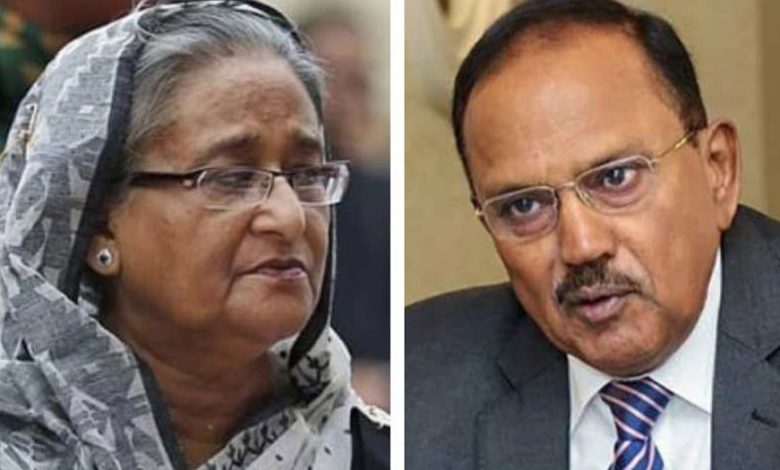 হিন্দন বিমানঘাঁটিতে শেখ হাসিনার সাথে অজিত দোভালের সাক্ষাৎ